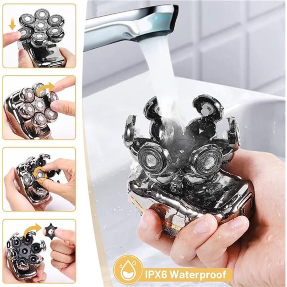 Men's Electric Head Shaver Razor - Rechargeable Cordless Head Shaving Razors - Picture 3 of 6